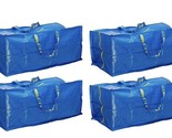 4 IKEA Zippered Storage 1 Bag Shopping Travel Laundry Tote Bags FRAKTA 2... - £30.68 GBP