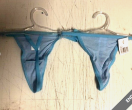 2-PACK Women&#39;s 100% Cotton Thong Underwear Quality Panties Blue Sz 8 / X... - £3.92 GBP