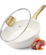 9.5” Nonstick Deep Frying Pan w/Lid, Granite Saute Pan for All Stovetops... - $645.68 MXN