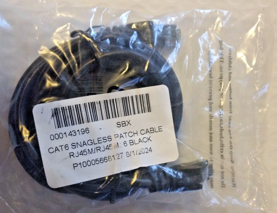 Belkin A3l980-06-BLK-S Cat 6 Snagless Patch Cable RJ45M/RM - $3.00