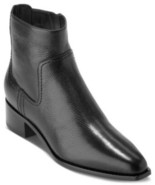 Cole Haan Women&#39;s Naia Pointed Toe Block Heel Booties - Black Leather - $102.57 CAD