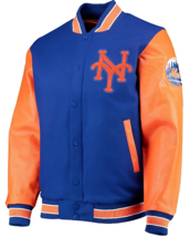 Men&#39;s Blue &amp; Orange Letterman New York Mets Varsity Jacket  - $119.99