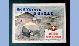 Antique Mon Voyage En SUISSE~15.5&quot;x11.5&quot; Photographs~Soleure w/cacao Color Ad - £27.31 GBP