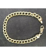 Vintage Italy Gold Vermeil Sterling 925 Link Chain 7&quot; Bracelet 6.8 grams - $28.00