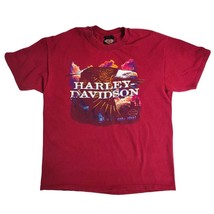Vintage Harley Davidson Myrtle Beach Size Large Shirt Red Eagle Born Free - £23.15 GBP