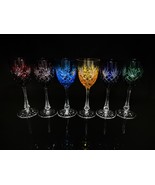 Faberge Odessa Crystal Colored  Tall Wine Glasses without case - $1,450.00