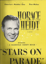 Horace HEIDT-&quot;STARS On Parade&quot; 1940-50&#39;s Vintage (Not Repro) 31 Page Program - £29.18 GBP