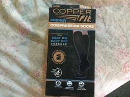 New! 1 Pair Copper Fit Energy Knee High Compression Sock,  SMALL/MEDIUM | F2 - £6.29 GBP
