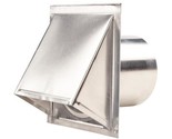 Master Flow 6 in. Round Wall Vent Aluminum with Screen and Damper - $35.24
