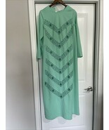 Vintage Formal Dress 12 Seafoam Green Long 60&#39;s 70&#39;s Polyester Length 55... - €21,72 EUR