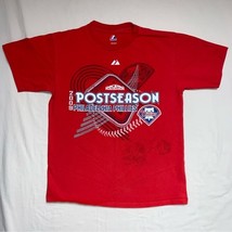 Philadelphia Phillies Red T-Shirt Boy’s Large Postseason 2009 Short Sleeve Tee - £10.28 GBP