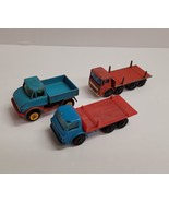 Vintage Lot of 3 Vintage Diecast Trucks Ergomatic Cab Pipe Matchbox Mini... - £19.82 GBP