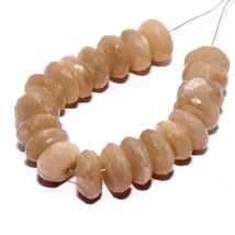 Natural Moonstone Faceted Rondelle Beads Briolette Loose Gemstone making Jewelry - $9.30