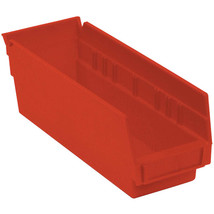 AKRO-MILS Small Parts Shelf Bins - 4-1/8x11-5/8x4&quot; - Red Lot of 24 - £75.93 GBP
