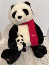 Gund 2001 Wish Bear Smithsonian National Zoological Park Panda Bear with Cub 20” - £13.33 GBP
