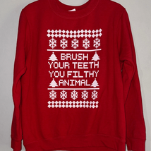Brush Your Teeth Ya Filthy Animal Funny Xmas Dentist Shirt - $11.76