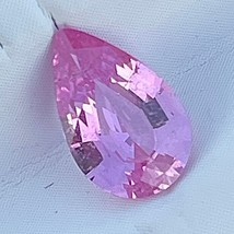 Certified 100% Natural Pink Sapphire 0.83 Ct Pear Cut Loose Gemstone Bridal - £482.56 GBP
