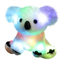 10&#39;&#39; Light Up White Koala Stuffed Animal Led Soft Plush Wildlife Toy With Rainbo - £35.27 GBP