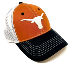 University Of Texas Longhorns Logo Curved Bill Mesh Trucker Snapback Hat Cap Nwt - £18.88 GBP