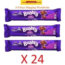 24 Piece Cadbury Dairy Milk Bubbly Chocolate 28 gm /0.98 oz Candy bar - £51.32 GBP