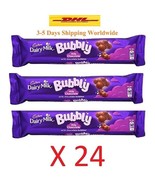 24 Piece Cadbury Dairy Milk Bubbly Chocolate 28 gm /0.98 oz Candy bar - £51.29 GBP
