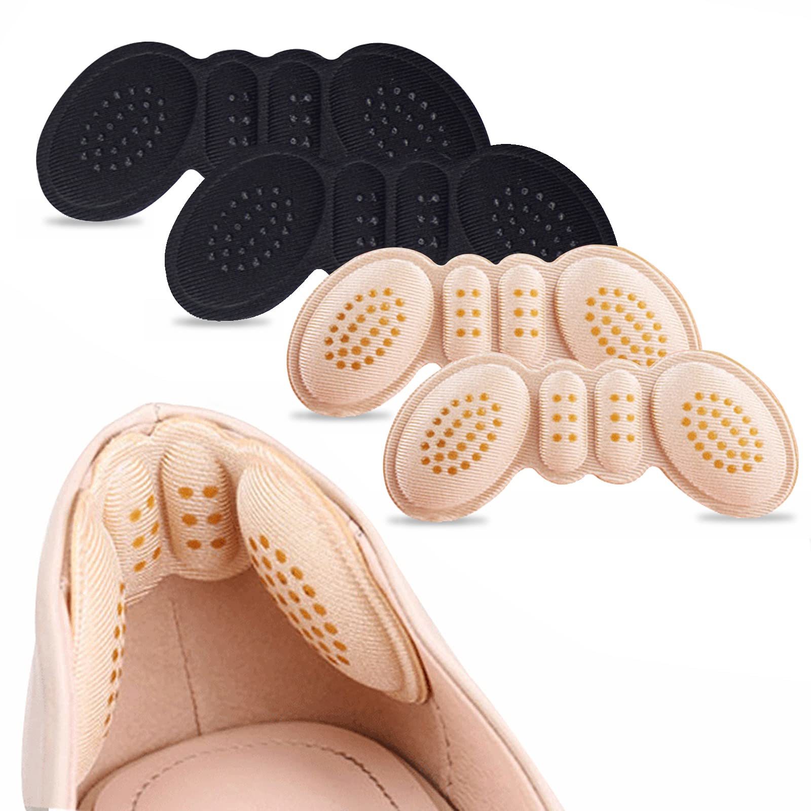Heel Pads for Shoes, That are Too Big Heel Grips for Womens Shoes(4Pairs), Heel