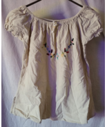 Women's Unbranded Shirt Size XL Off the Shoulder Short Sleeve Tan Flower... - $9.99