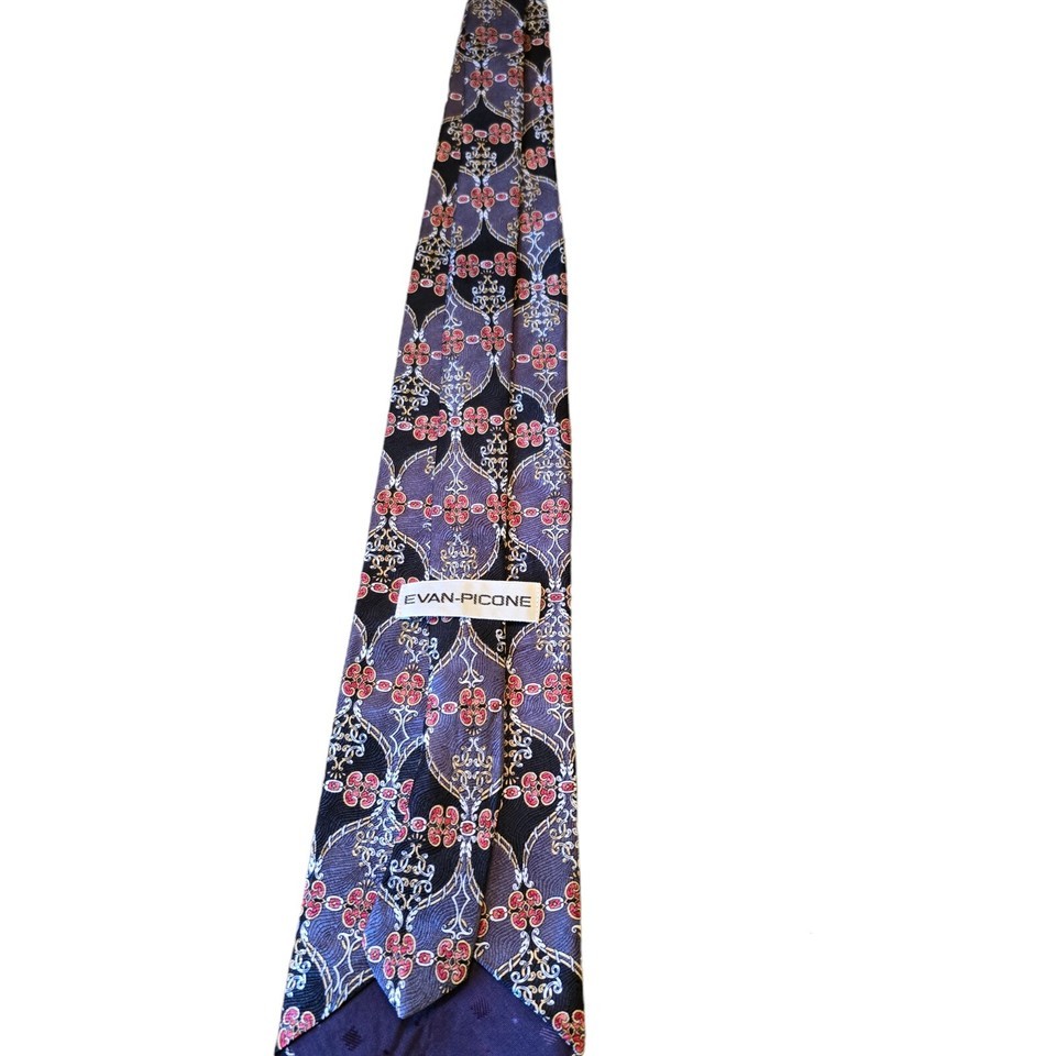 Evan Picone Men’s Tie 100% Silk Made in USA Classic Formal Neckwear Gift Item image 2
