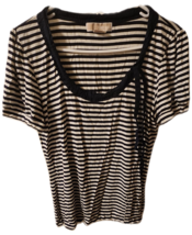 Michael Kors Navy &amp; White Striped Shirt L - $10.00