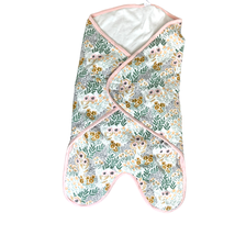 Nordstrom Cotton Wrap Baby Bunting | Nwt | White Pink Wildflowers Print - £22.42 GBP