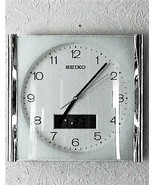 Vintage SEIKO Analog Time Wall Clock w/ Digital Day &amp; Date - £48.30 GBP