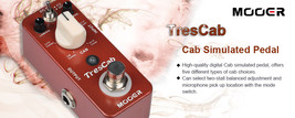 MOOER TresCab High-quality digital speaker/guitar cabinet simulator pedal Make a - £47.56 GBP