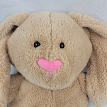 2021 Animal Adventure Brown Tan Plump Stuffed Plush Easter Bunny Rabbit Pink NEW - £15.54 GBP