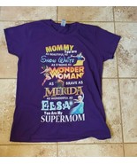 Disney T-Shirt Tee Shirt Supermom Wonder Woman Elsa Merida Snow White Ap... - £7.86 GBP