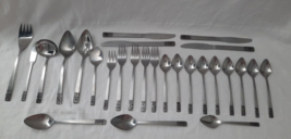 Lot of 27 Carlyle Cameo ~ Hong Kong Stainless Spoons Forks Knives Servin... - $34.60