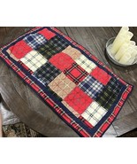 Martha Stewart Farmhouse Plaid Country Pillow King Sham Quiltied Patchwo... - $29.69