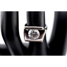 925 Sterling Silver Quartz Solitaire Ring Size 6.25 - $45.54
