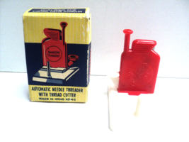 Automatic Needle Threader with Thread Cutter Vintage Made in Hong Kong - £7.52 GBP