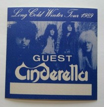 Cinderella Backstage Pass Original 1989 Concert Tour Hard Rock Heavy Metal Blue - £8.74 GBP