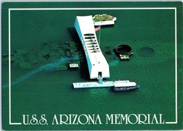 Aerial View Postcard USS Arizona Memorial Pearl Harbor Hawaii - £5.54 GBP