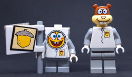 Lego SpongeBob SquarePants + Sandy Astronaut Squirrel Minifigures 3816 lot 2 - £11.81 GBP