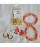 Gold &amp; Coral Jewelry Bundle – Lot of 5 pieces - $28.00