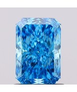 Lab Grown Fancy Vivid Blue Radiant 2.01 Cts VVS2 CVD Diamond With Free S... - €712,24 EUR
