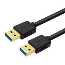 DTECH USB Type A 3.0 Cable 6 ft Male to Male High Speed Data Cord in Black - £11.79 GBP
