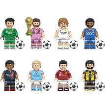 8pcs Football Players Mbappe Haaland Messi Ronaldo Modric Neymar Minifig... - $17.99