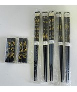 Vintage Japanese Black Chopsticks w/in flight Cranes Design - $30.00