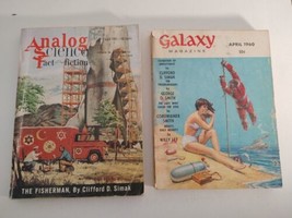 (2) ACCEPTABLE magazines Clifford D. Simak F&amp;SF April 1960 Analog 1961 - £11.82 GBP