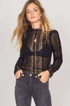 Amuse society ALL ABOUT THAT lace knit / black - $49.22