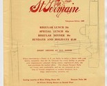 St Germain Restaurant Menu San Francisco California 1933 - $67.32