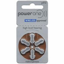 5 X Power One p312 Hearing Aid Battery No Mercury (10 Packs of 6 Each) - £60.08 GBP
